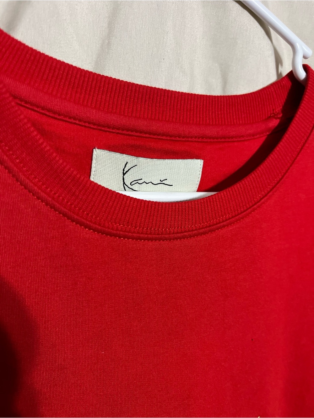 Karl Kani Red Short Sleeve Logo Tee with Gold Accent - Picture 3 of 4